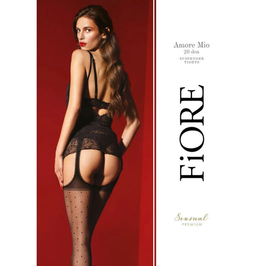 Bas Jarretelles Amore Mio - Noir 20 DEN