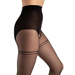 Collants Ouverts Delight - Noir 20 DEN