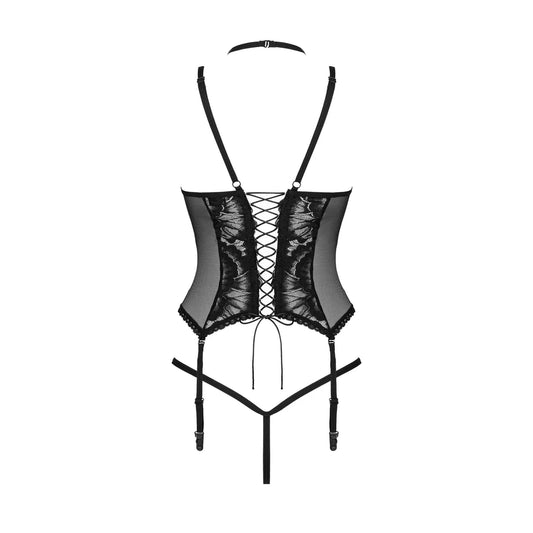 Alessya Corset et String - Noir