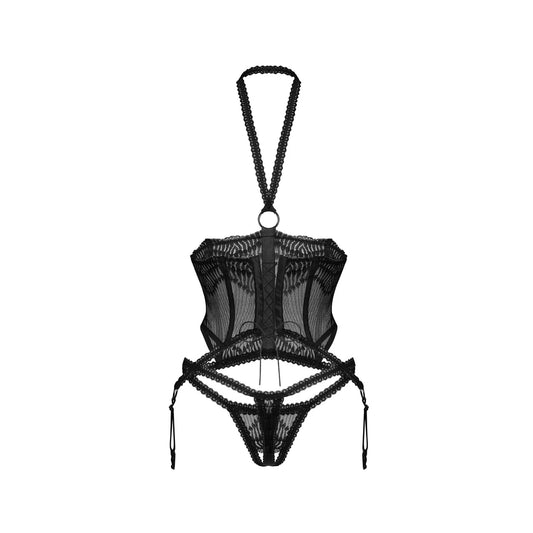 Alliane Corset et String - Noirs
