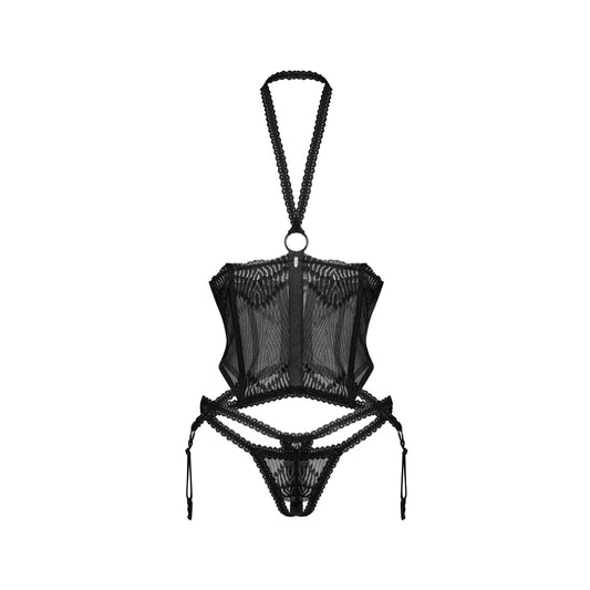 Alliane Corset et String - Noirs