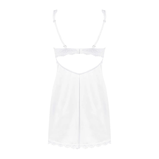 Amor Blanco Nuisette et String - Blanc
