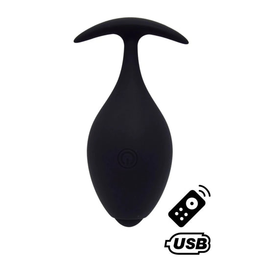 BABA, Plug Vibrant Anal Noir USB, avec Télécommande