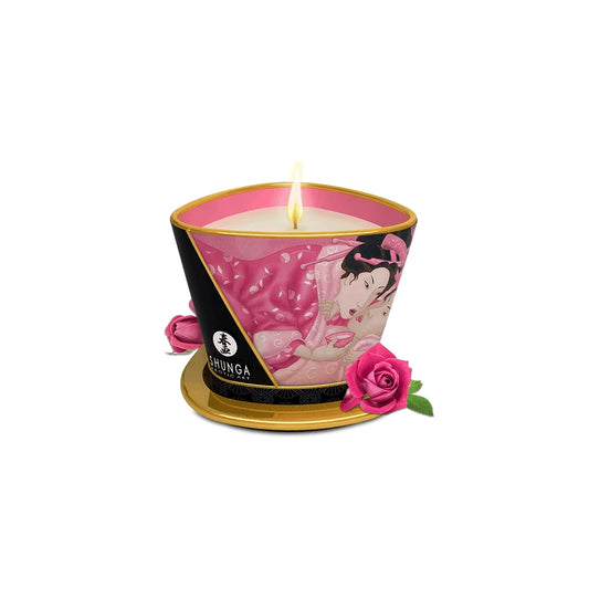 Bougie de Massage Lueur et Caresses - Aphrodisia Rose