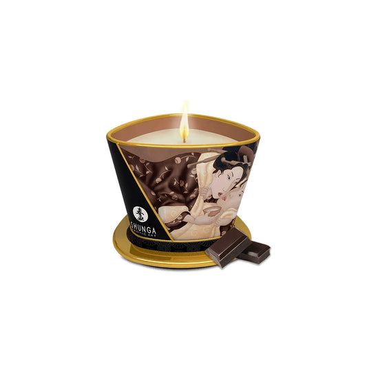 Bougie de Massage Lueur et Caresses - Excitation Chocolat Enivrant