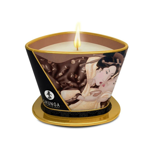 Bougie de Massage Lueur et Caresses - Excitation Chocolat Enivrant