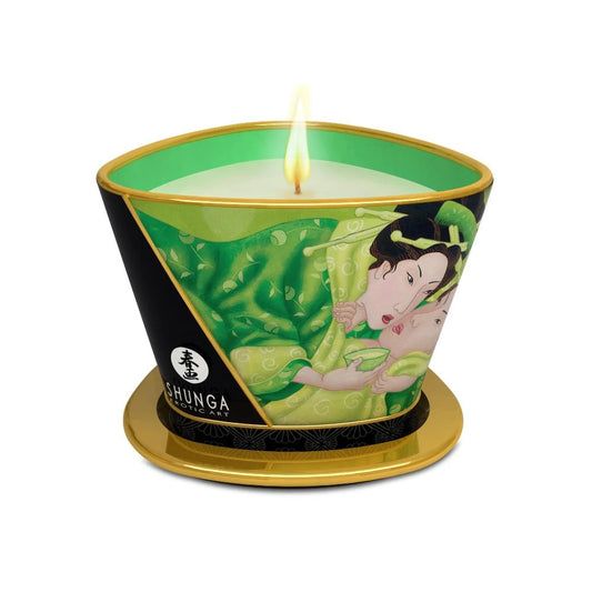 Bougie de Massage Lueur et Caresses - Zenitude Thé Vert Exotique