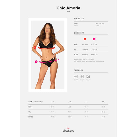 Chic Amoria Ensemble 2 Pièces - Noir