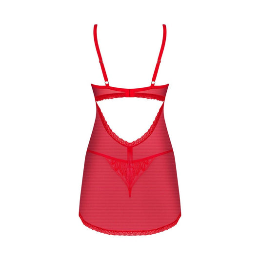 Chilisa Babydoll et String - Rouge