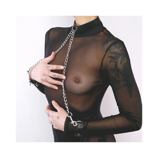 Collier + Menottes - Noir