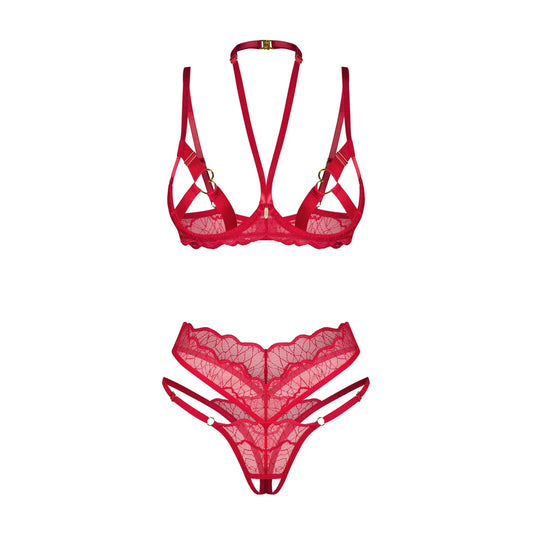Cupide Desir Ensemble 2 Pièces Ouvert - Rouge