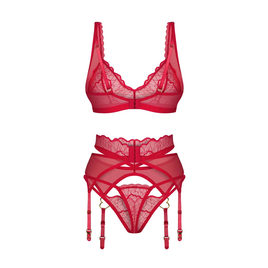 Cupide Desir Ensemble 3 Pièces - Rouge
