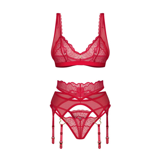 Cupide Desir Ensemble 3 Pièces - Rouge