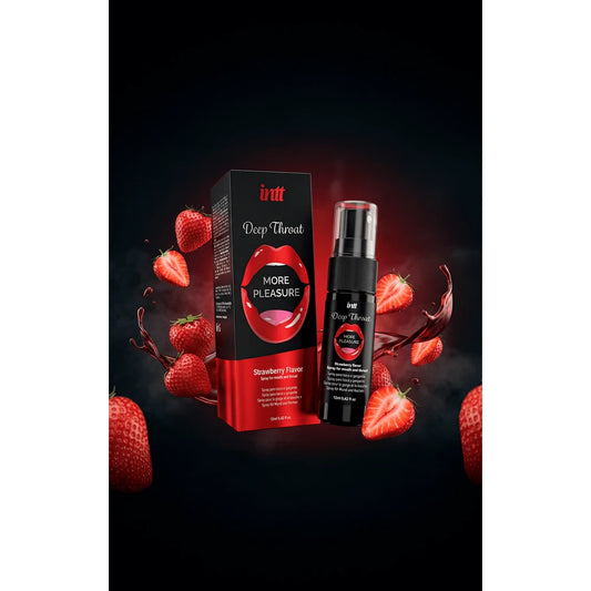Deep Throat Fraise - Srapy pour la Bouche et Gorge Profonde