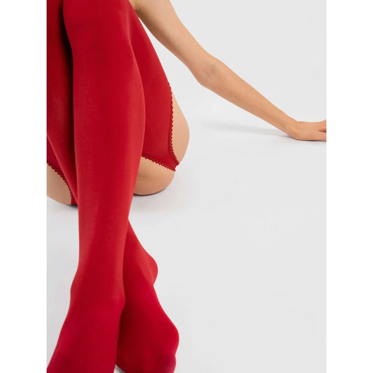 Diavola Bas Jarretelles 60 DEN - Rouge