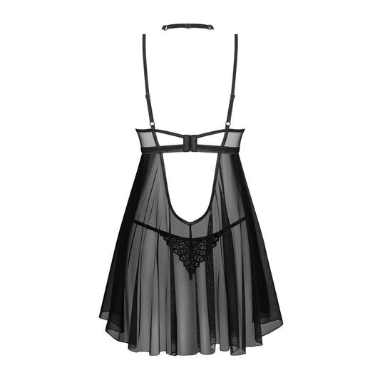Donarella Babydoll et String - Noir