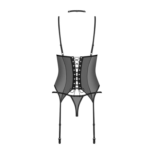 Donarella Corset et String - Noir