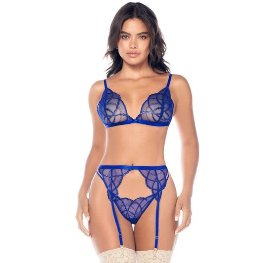Ensemble Sexy 3 Pièces avec Broderie Brillante