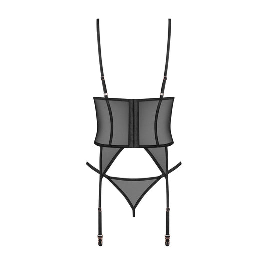 Euridia Corset et String - Noirs