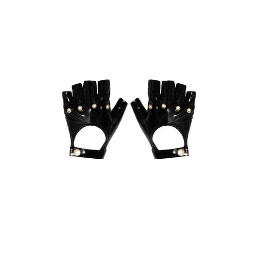 F263 Gants sans Doigts en PVC