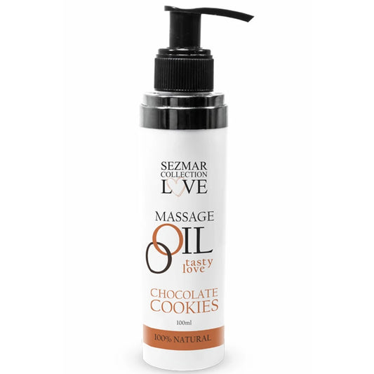 Huile de Massage Comestible Cookie Chocolat 100ml 100% Naturelle