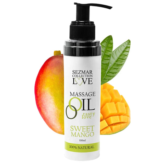 Huile de Massage Comestible Mangue 100ml 100% Naturelle