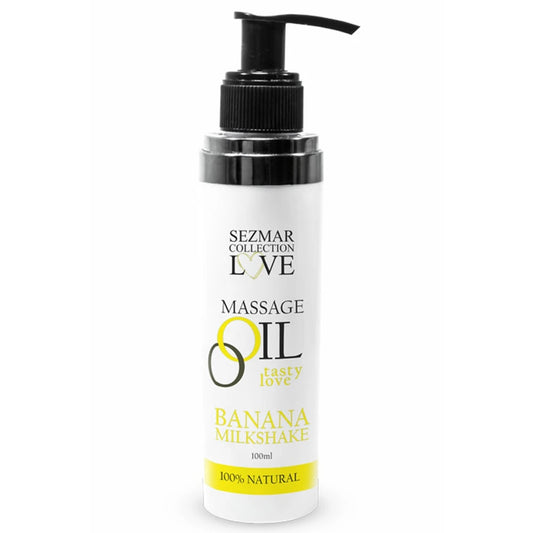 Huile de Massage Comestible Milkshake Banane 100ml 100% Naturelle