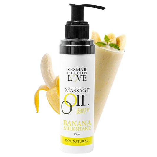 Huile de Massage Comestible Milkshake Banane 100ml 100% Naturelle