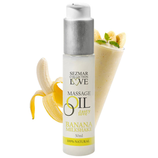 Huile de Massage Comestible Milkshake Banane 50ml