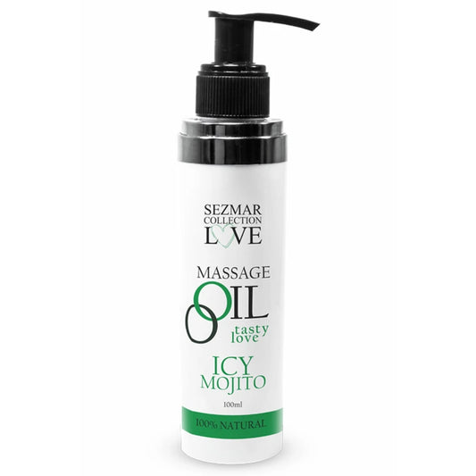 Huile de Massage Comestible Mojito Menthe 100ml 100% Naturelle