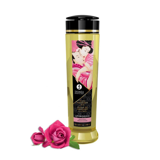 Huile de Massage Érotique - Aphrodisia - Rose - 240 Ml
