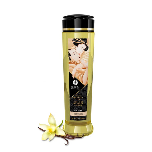 Huile de Massage Érotique - Désir - Vanille - 240 Ml