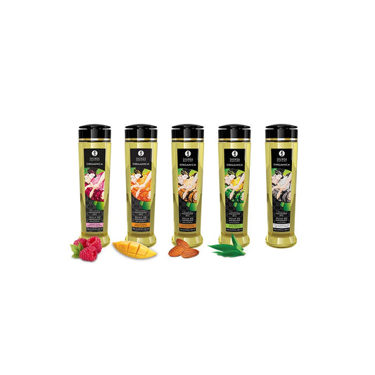 Huile de Massage Organique - Emotion de Framboise - 240 Ml