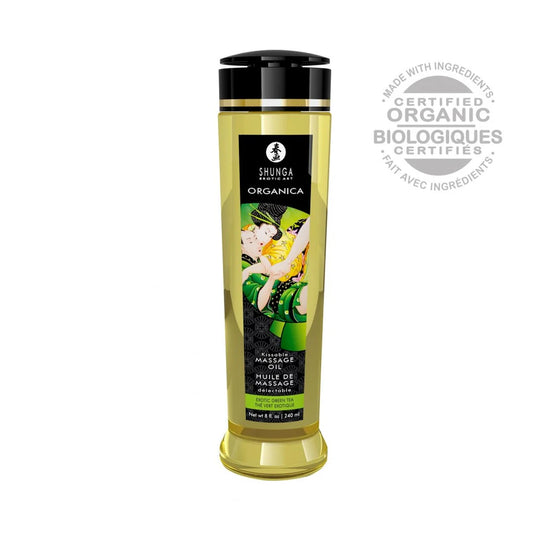 Huile de Massage Organique - Thé Vert - 240 Ml