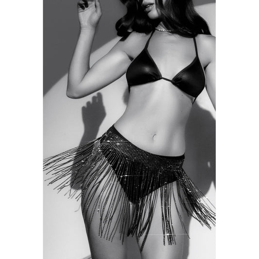 Jupe Glamour à Franges Ornée de Strass - Mapalé