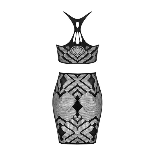 K101 Top et Jupe - Noir