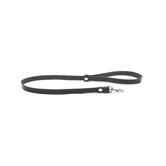 Laisse Longue Cuir - Noir