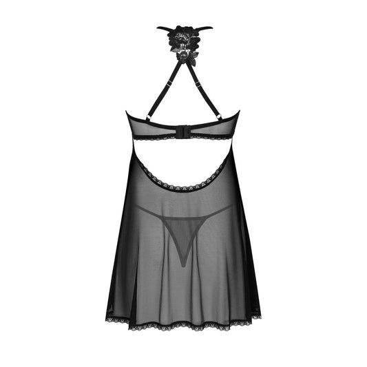 Latinesa Babydoll et String - Noir