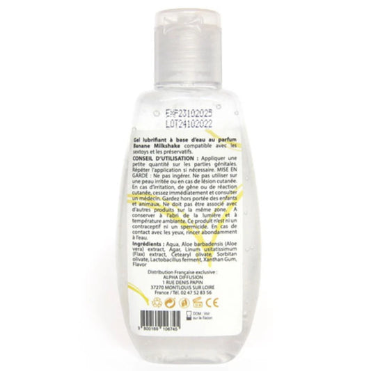 Lubrifiant à Base D'eau 100% Naturel Banane Milkshake 90 Ml