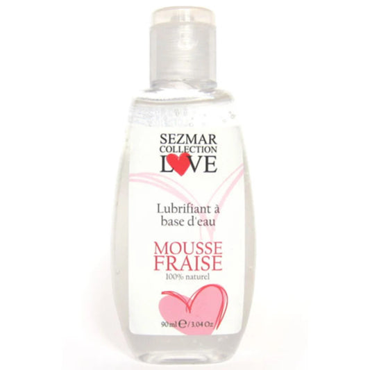 Lubrifiant à Base D'eau 100% Naturel Mousse Fraise 90 Ml