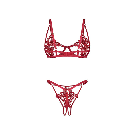 Luise Sublim Ensemble Ouvert 2 Pièces - Rouge