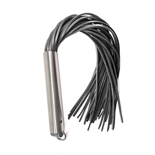 Martinet Homme Rouge Manche Métal Lanières en Cuir RIGIDE