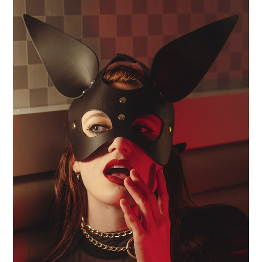Masque Oreilles Lapin - Noir et Gold