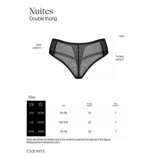 Nuites Double String - Noir