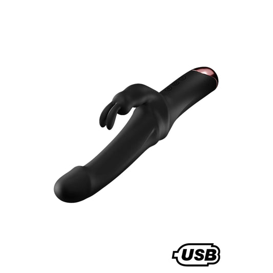 PLAYER, Vibromasseur Rabbit USB, Silicone Médical Doux et Lisse, Doté de 10 Modes de Vibration
