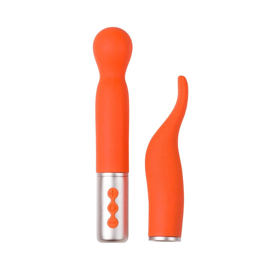Partschinite - The Naughty Collection - Vibromasseur à Tête Interchangeable Orange