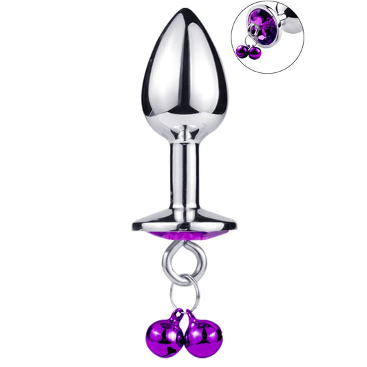 Plug Bijou Aluminium Violet avec Clochettes Taille S JINGLE