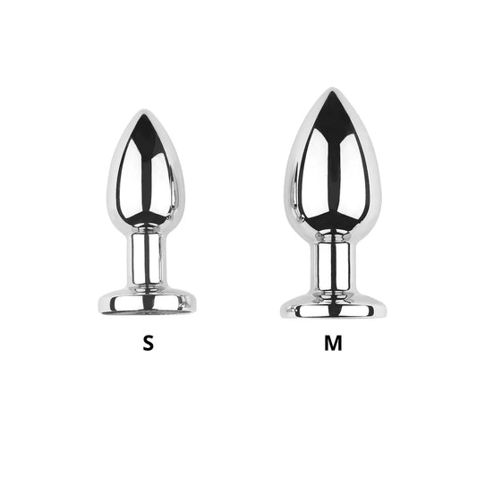 Plug Vibrant Acier Inoxydable Anal Taille M avec Télécommande, USB BOOTY
