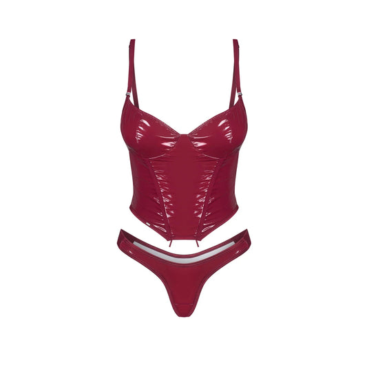 Redya Corset et String - Rouge