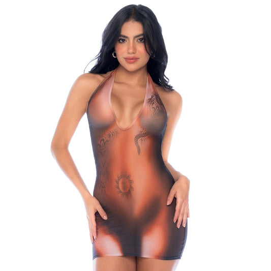 Robe Transparente Illusion Tattoo